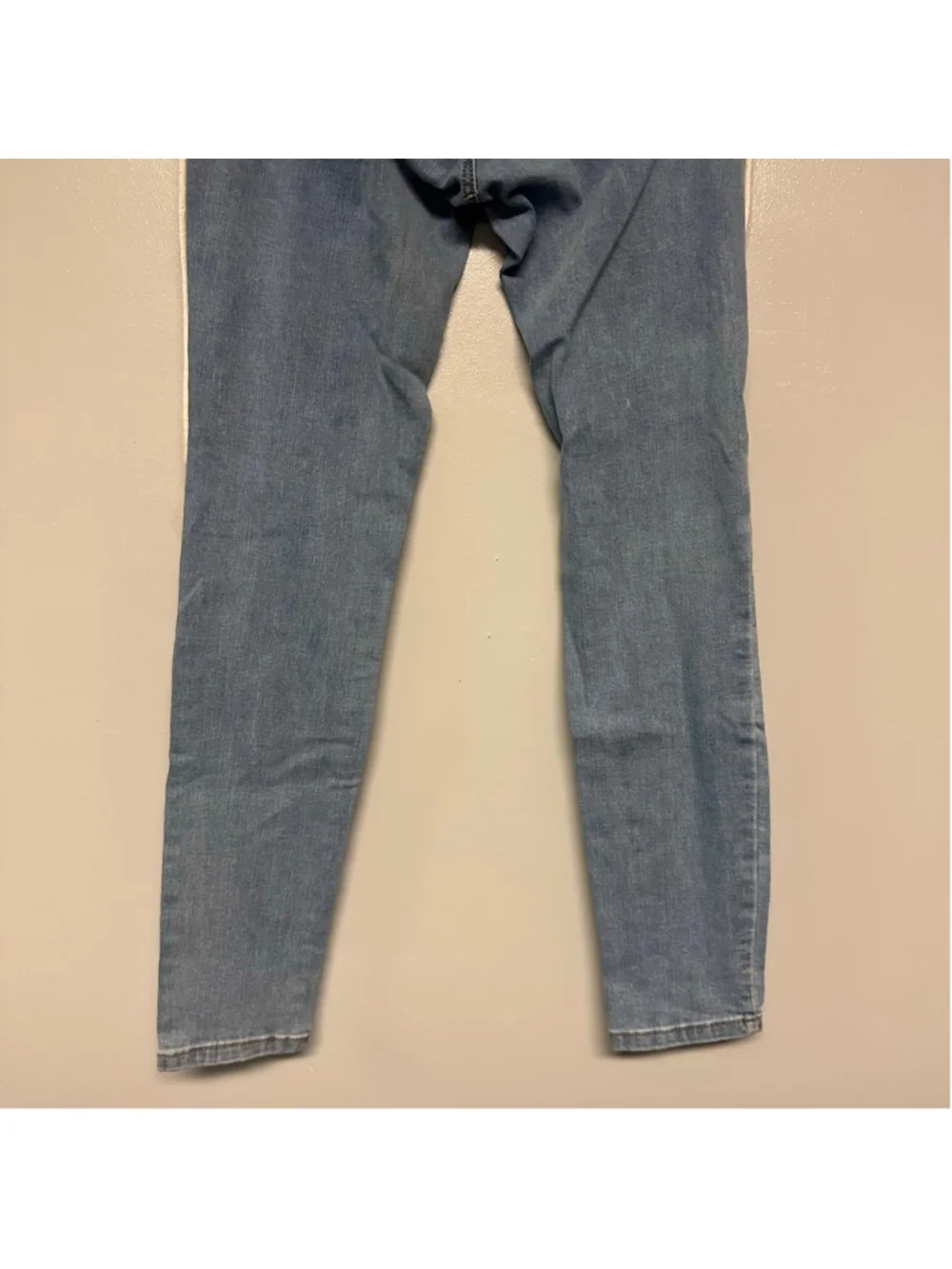 My Boo Blue Skinny Jeans White Lace-Up Detail Size small waist 15” inseam 30” - Picture 7 of 8